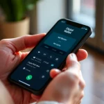 Persona usando la aplicación NIK Cartera Digital en un teléfono móvil.