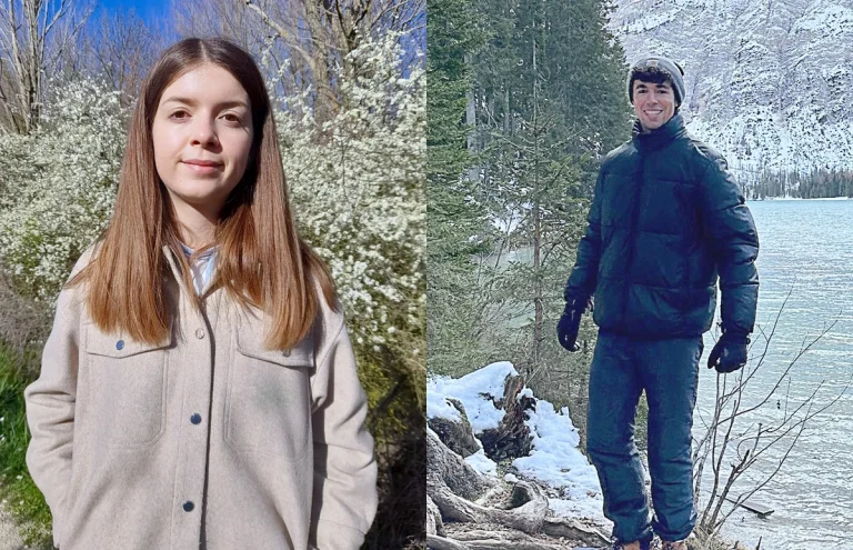 Gurutze Padrones Blázquez y Unai Idoate Herrera en paisajes naturales.