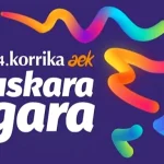 Logo colorido de la Korrika 2026 con el texto 'Euskara gara'