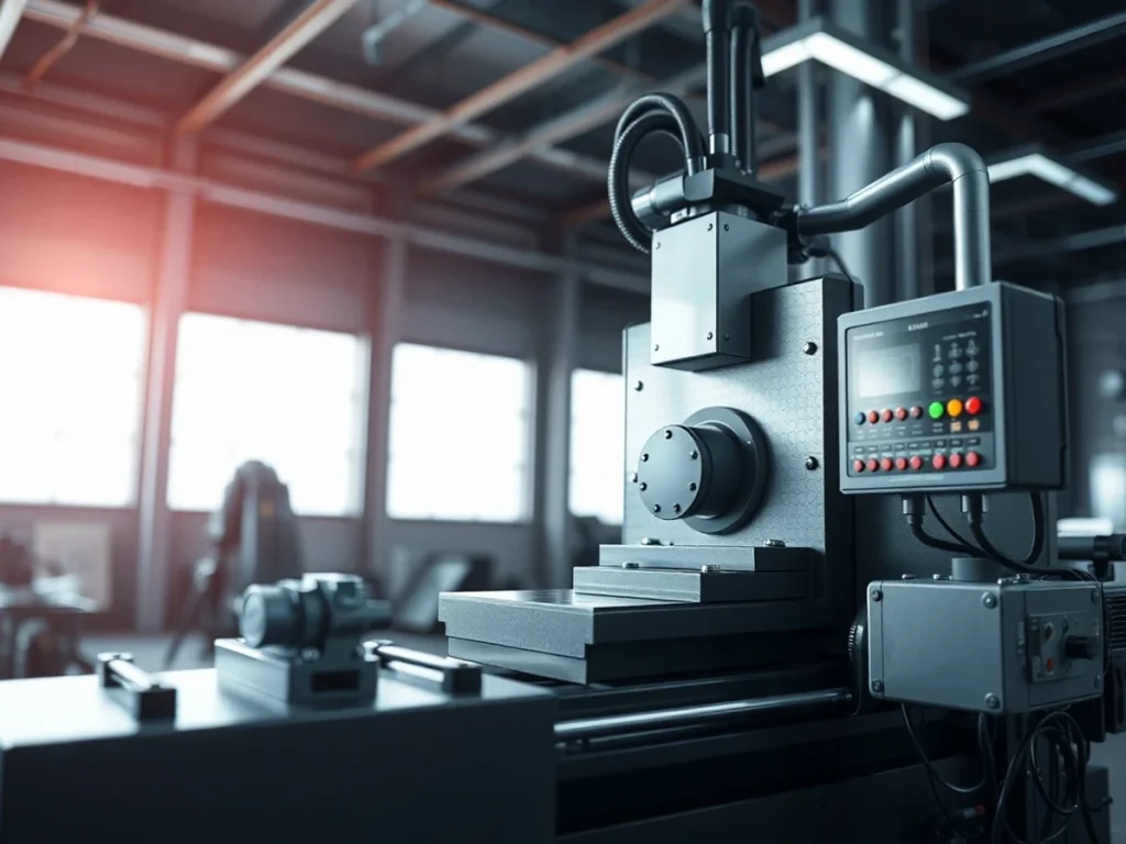 Máquina industrial moderna en un entorno de trabajo