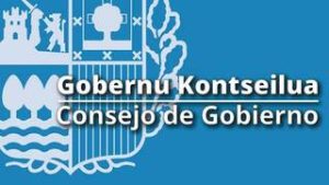 Escudo del Gobierno Vasco con texto en euskera y español