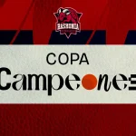 Logo de Baskonia y texto Copa Campeones en fondo rojo