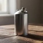 Lata de gasóleo agrícola sobre una mesa de madera