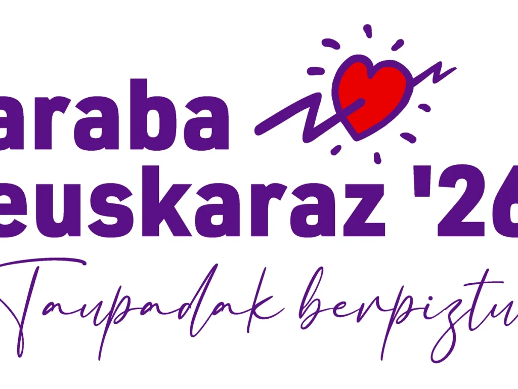 Logo de Araba Euskaraz 2026 con corazón y rayos