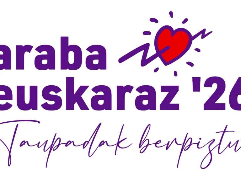 Logo de Araba Euskaraz 2026 con corazón y rayos