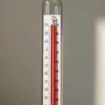 Termómetro marcando temperaturas altas, cerca de 40 ºC.