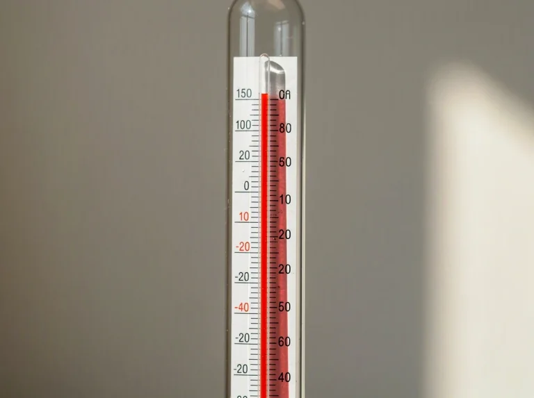 Termómetro marcando temperaturas altas, cerca de 40 ºC.