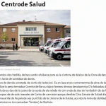 Centro de Salud en Álava con ambulancias estacionadas