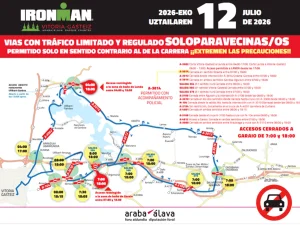 Mapa del Ironman 2026 con rutas y restricciones de tráfico