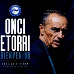 José Luis Oltra en una presentación con el Deportivo Alavés