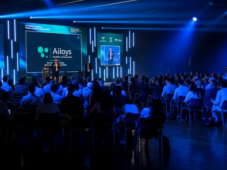 Presentación en un evento sobre inteligencia artificial y sensores acústicos