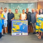 Miembros del Club de Baloncesto Zaraobe presentan su proyecto deportivo.