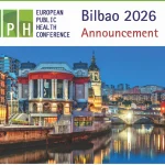 Vista de Bilbao con el logo de la Conferencia Europea de Salud Pública 2026