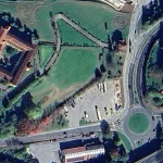 Vista aérea del terreno donde se construirá el hospital de Tolosa